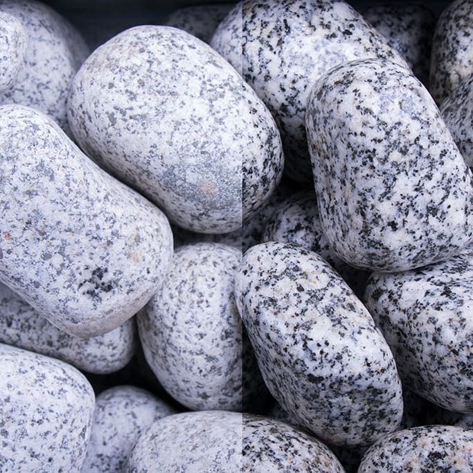 Gletscherkies Granit | Getrommelt | 40-60 mm - Jetzt den Garten mit Natursteinen individuell gestalten mit Stein | Splitt | Kies ✅ www.steinsplittkies.de ❤