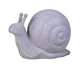 IDYL Moderne Skulptur Figur Sandsteinguss Schnecke | wetterfest | grau | 51x30x36 cm | Dekorationsfigur für jeden Wohnbereich und Garten