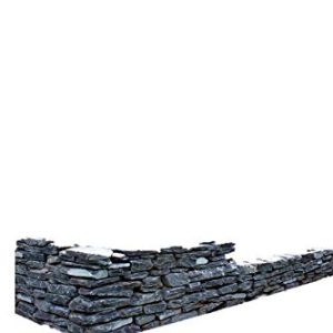 Schwarze Schiefer Mauersteine, teilweise gespalten – 750 kg im Big Bag, ca. 15-40 cm